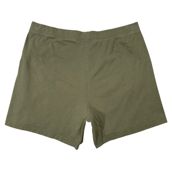 Basic Editions Women's Olive Green 100% Cotton Shorts Plus Size 1X - Picture 2 of 6